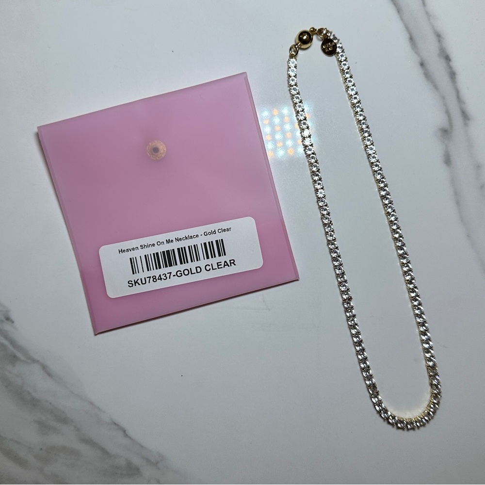 BAR by Alexa Rae Heaven Shine On Me Necklace-GOLD CLEAR
